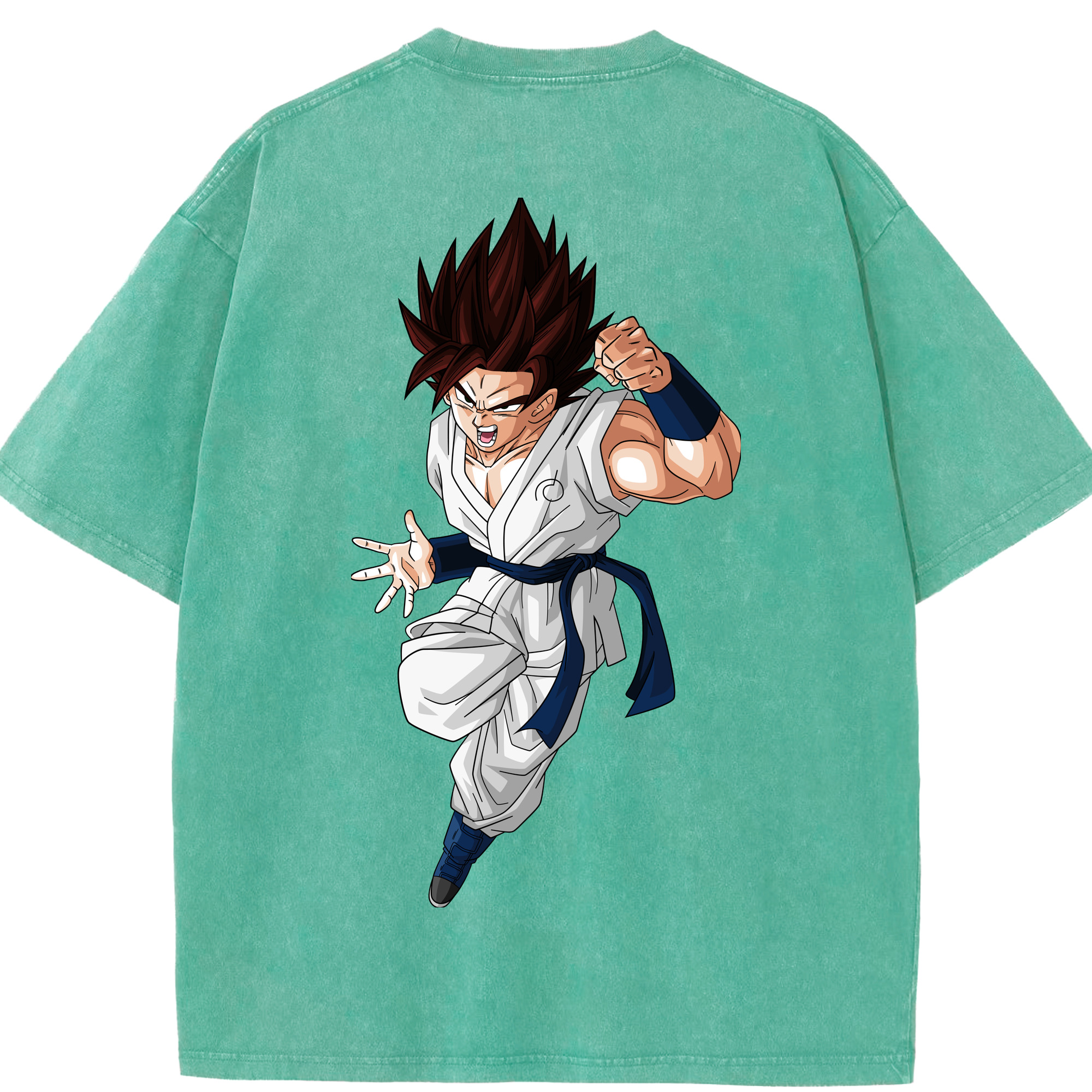 （画像用） ドラゴンボール 孫 悟飯（そんごはん）DRAGON BALL Son Gohan 綿100% ヴィンテージ風 半袖Tシャツ（背面プリント）